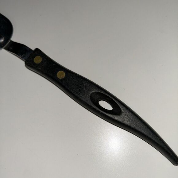 Vintage Stainless Steel Serving Pie Cake Server Black wooden handle - Picture 4 of 9